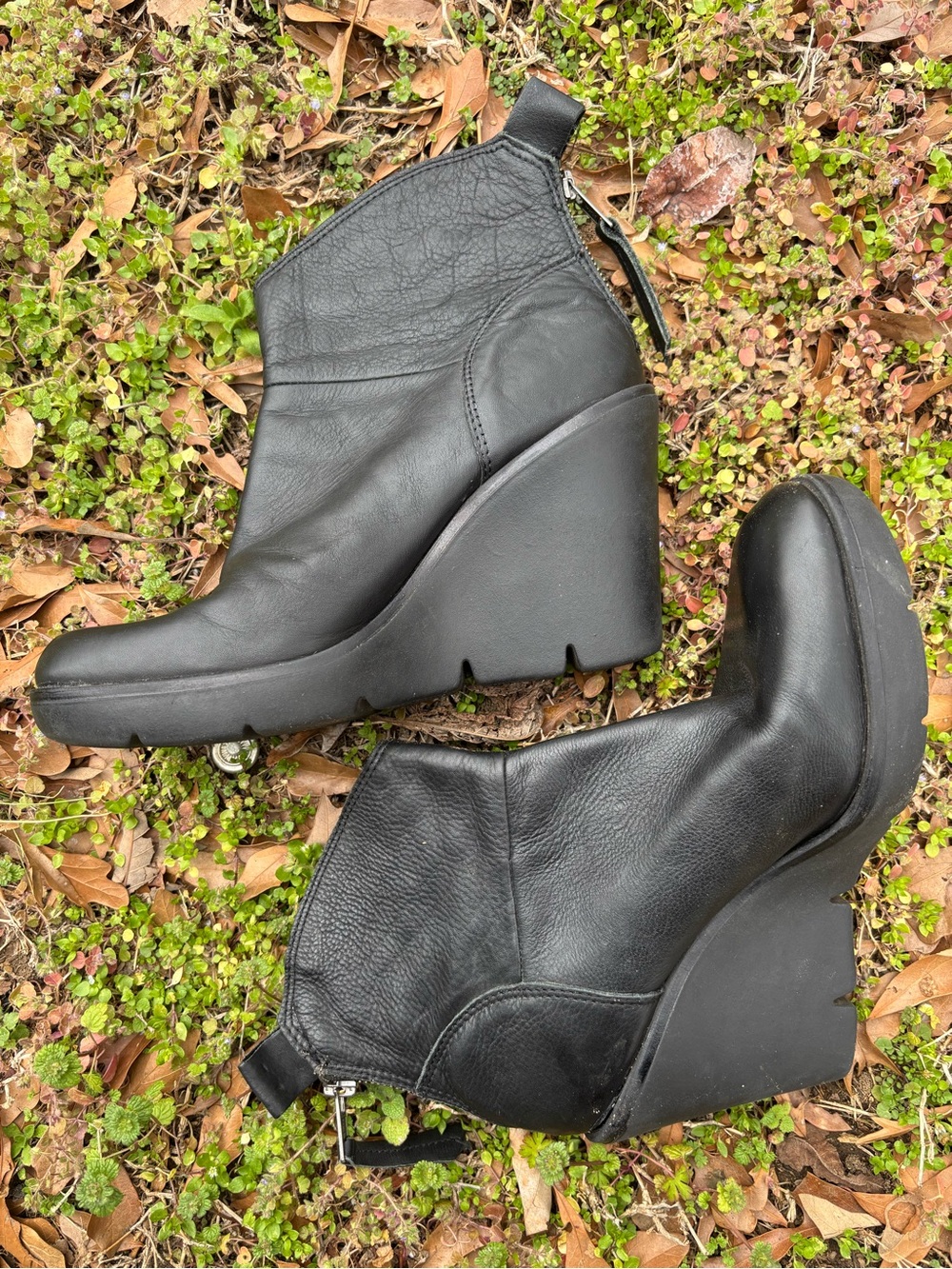 Chic Black Leather Ankle Boots